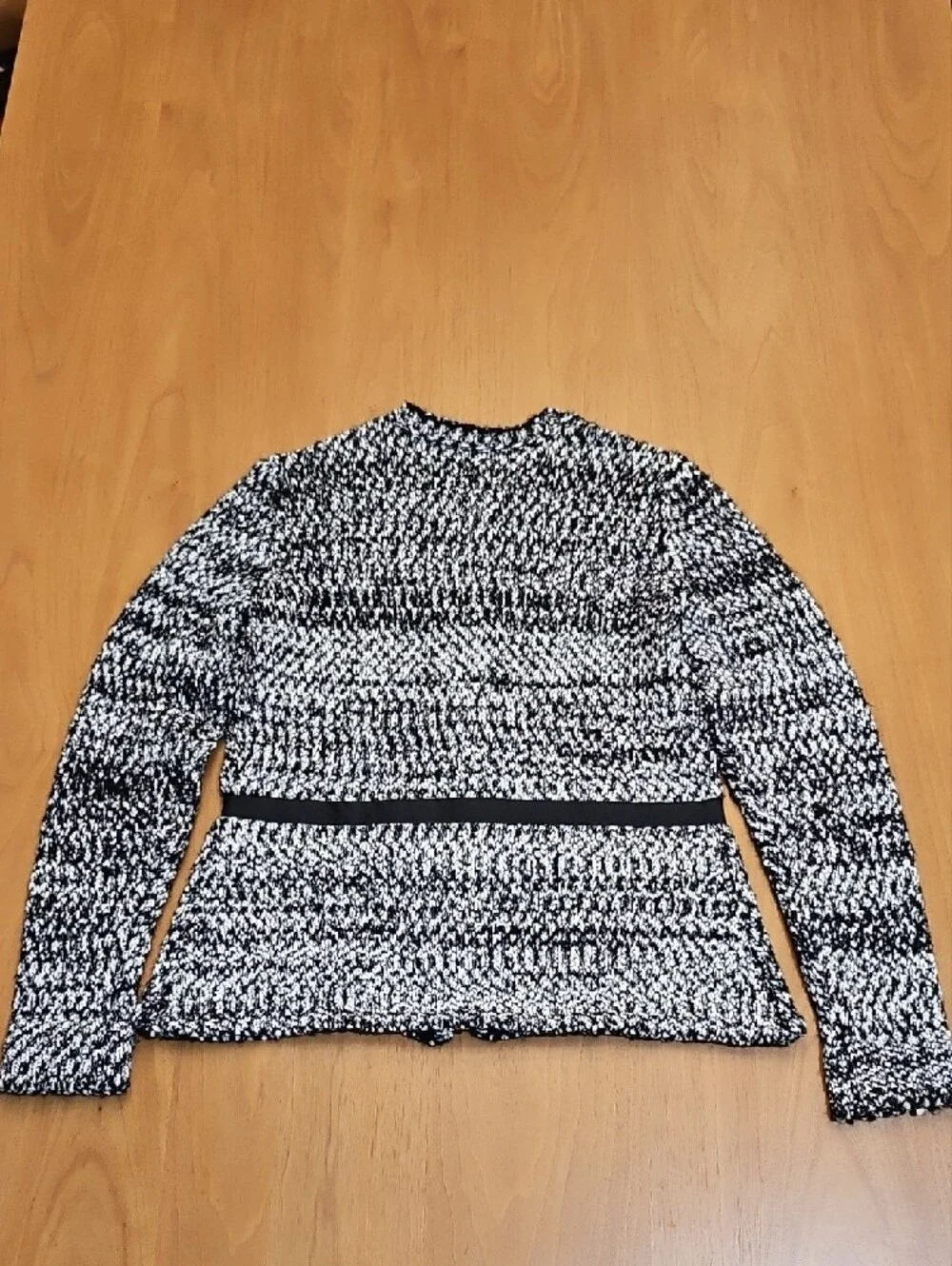 Narciso Rodriguez Black and White Tweed Jacket Size Large